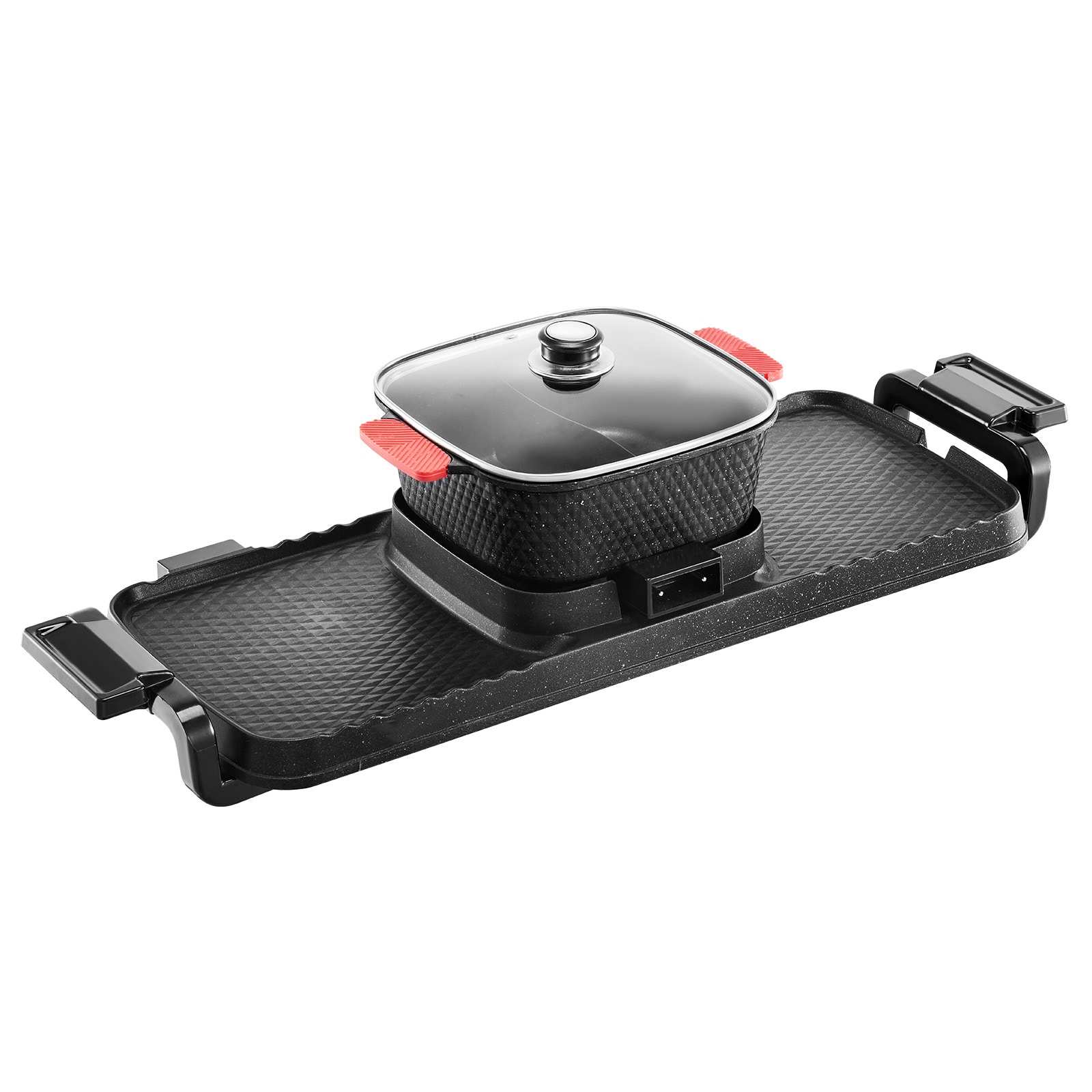 Electric Hot Pot With Smokeless Bbq Grill Pan For Kitchen Cooking_voghion.com